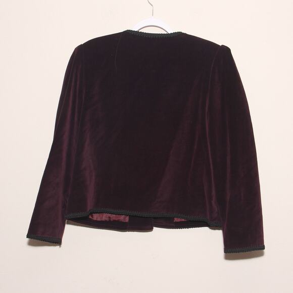 Vintage Bryn Connelly Velveteen Blazer Jacket Size 14 Cotton - Picture 2 of 6